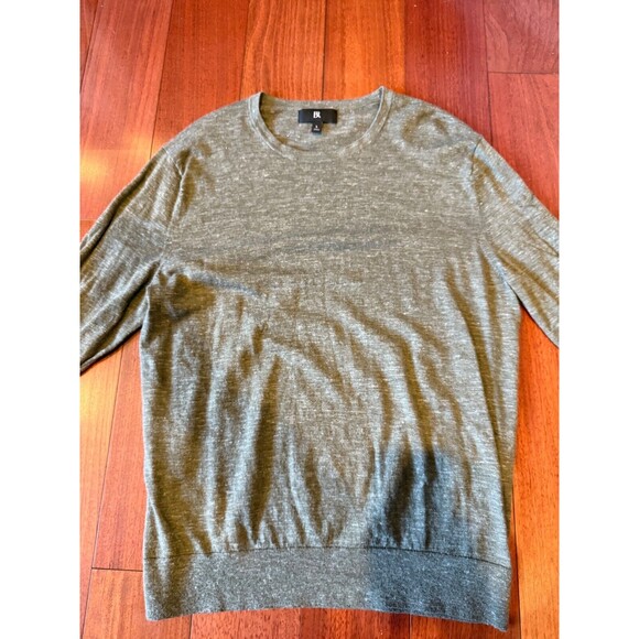 BR‎ Crew Neck Sweater Size Large Green Long Sleeve - Picture 3 of 13